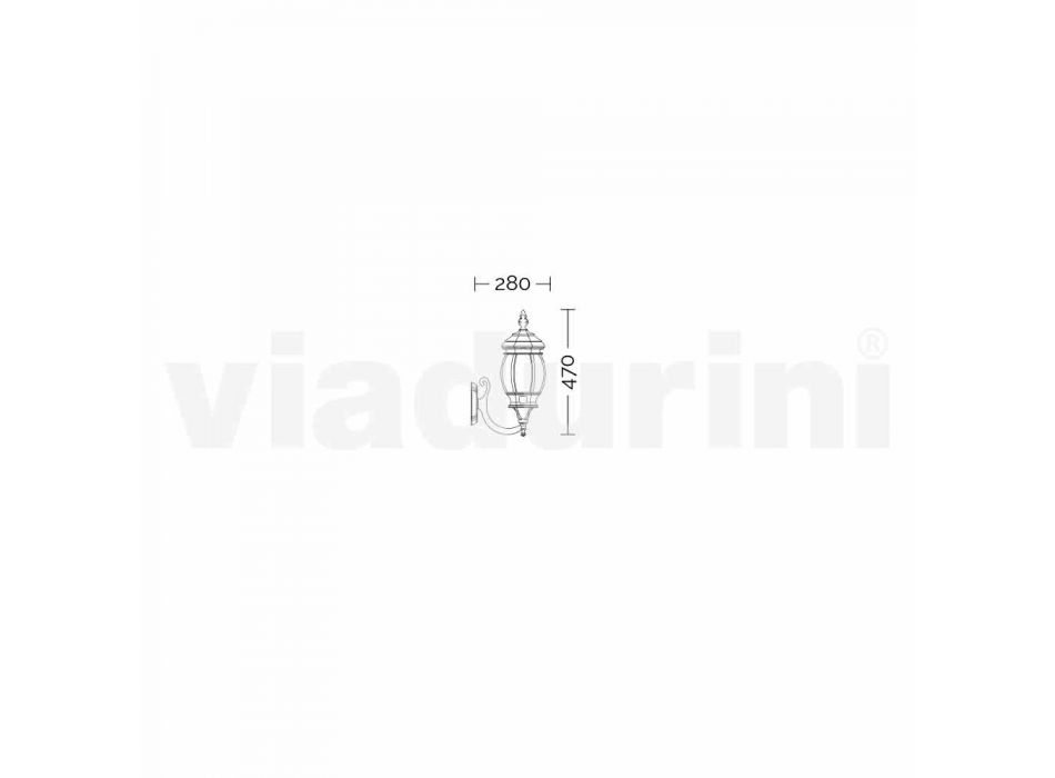Zewnętrzna lampa ścienna z aluminium produkowanego we Włoszech, Anika Viadurini