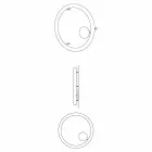 Nowoczesny okrągły kinkiet z polietylenu Made in Italy - Slide Giotto Viadurini