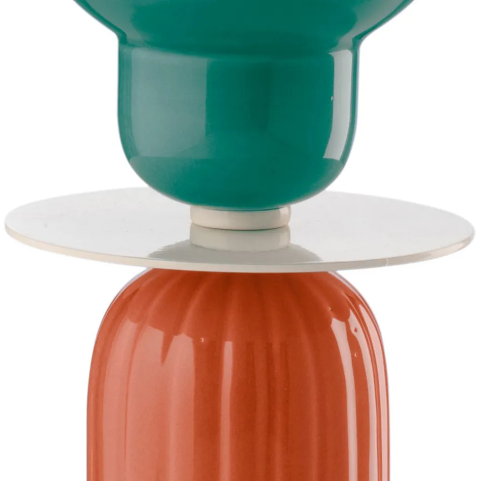 Wysoka ceramiczna lampa stołowa w 2 kolorach Made in Italy - Berimbau Viadurini