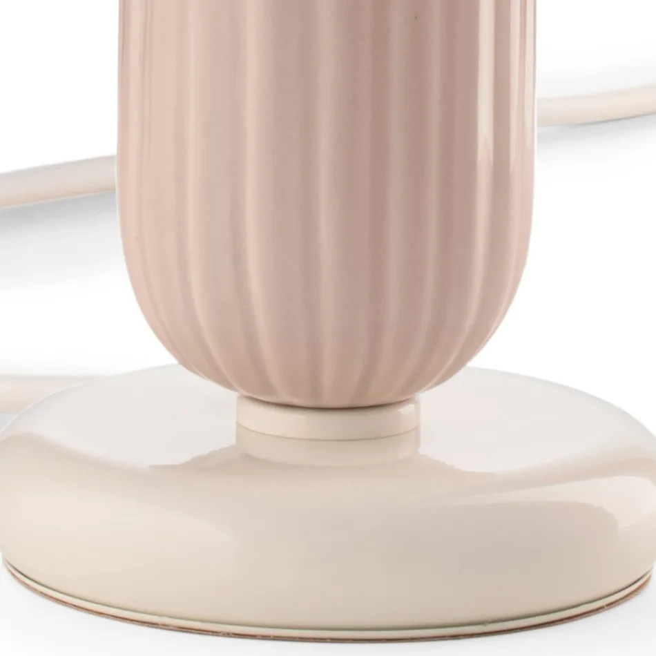 Wysoka ceramiczna lampa stołowa w 2 kolorach Made in Italy - Berimbau Viadurini