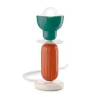 Wysoka ceramiczna lampa stołowa w 2 kolorach Made in Italy - Berimbau Viadurini