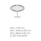 Lampa stołowa Artisan z ręcznie dmuchanego szkła w Wenecji - Dafne Viadurini