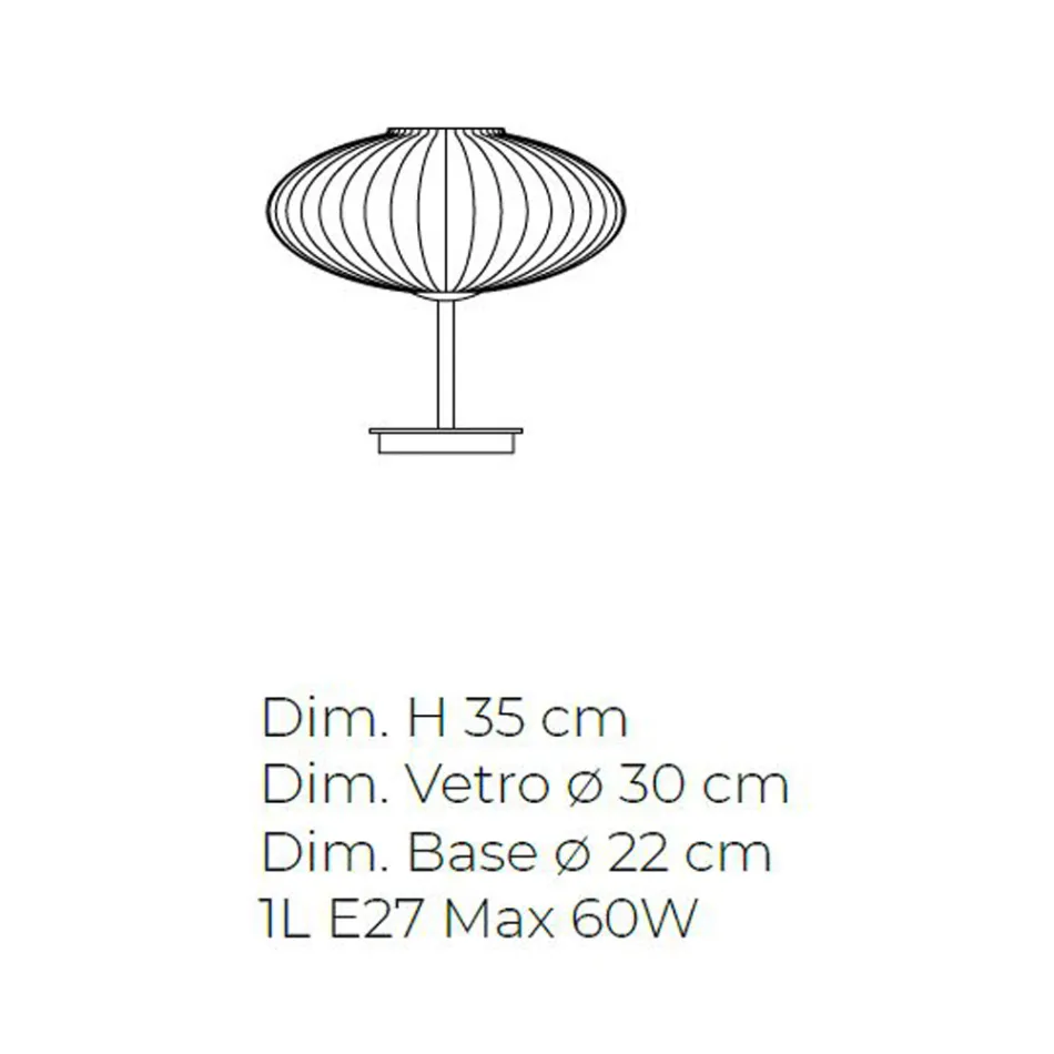 Lampa stołowa Artisan z ręcznie dmuchanego szkła w Wenecji - Dafne Viadurini