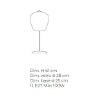 Ręcznie robiona lampa stołowa z dmuchanego szkła weneckiego - Dalia Balloton Viadurini