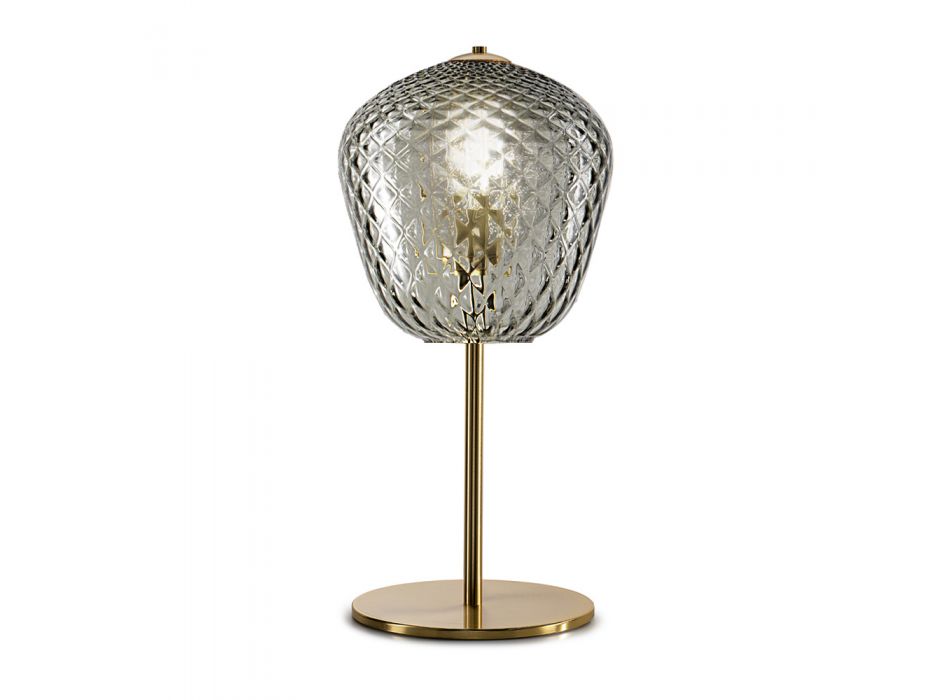Ręcznie robiona lampa stołowa z dmuchanego szkła weneckiego - Dalia Balloton Viadurini