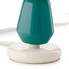 Niska ceramiczna lampa stołowa w 2 kolorach Made in Italy - Berimbau Viadurini