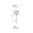 Klasyczna włoska ręcznie robiona szklana lampa stołowa i klosz - Malezja Viadurini