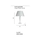 Klasyczna włoska ręcznie robiona szklana lampa stołowa i abażur - Rapallo Viadurini