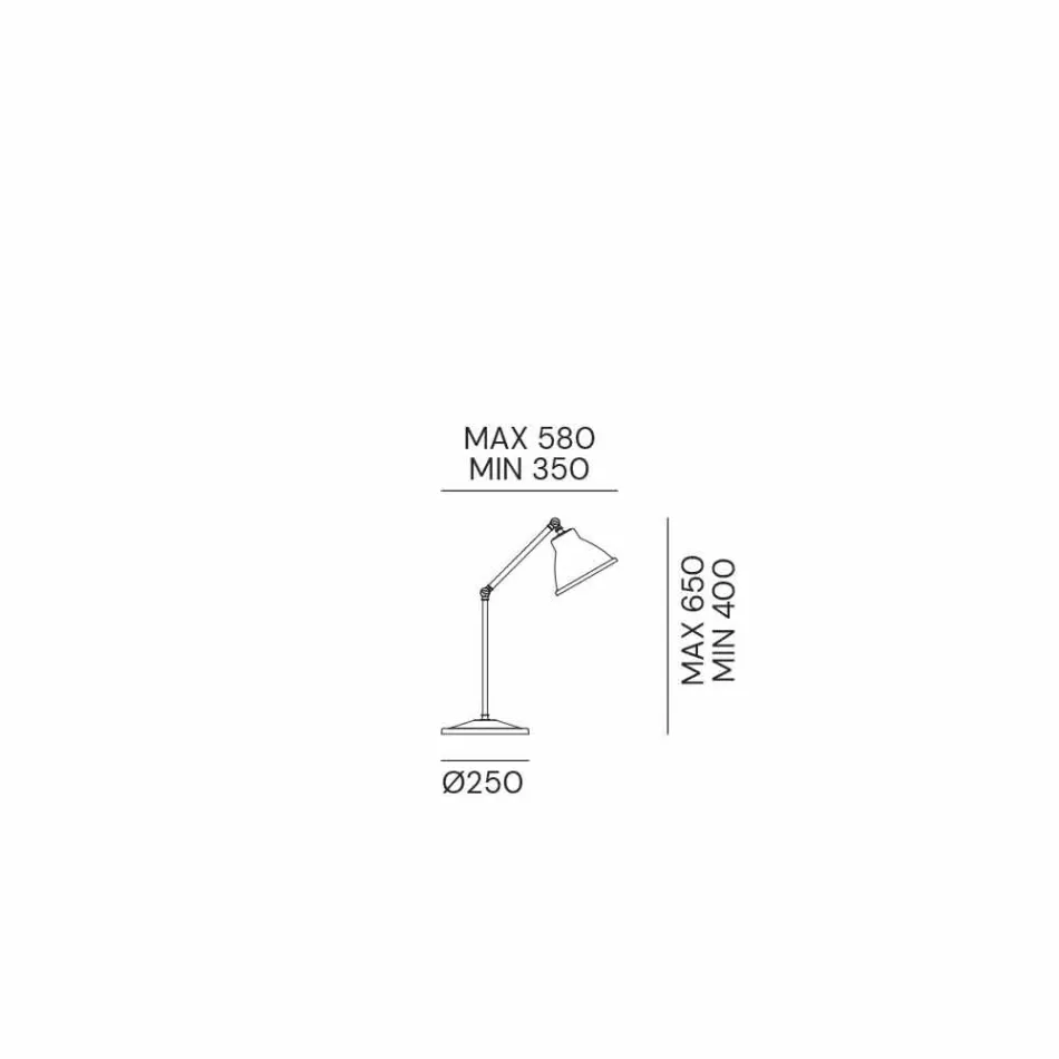 Lampa stołowa ze złączem w stylu vintage z mosiądzu i żelaza - Loft autorstwa Il Fanale Viadurini
