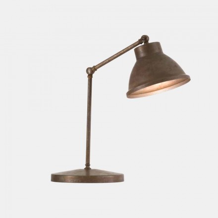 Lampa stołowa ze złączem w stylu vintage z mosiądzu i żelaza - Loft autorstwa Il Fanale Viadurini