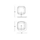 Lampa stołowa o błyszczącej metalowej konstrukcji Made in Italy - Donatina Viadurini