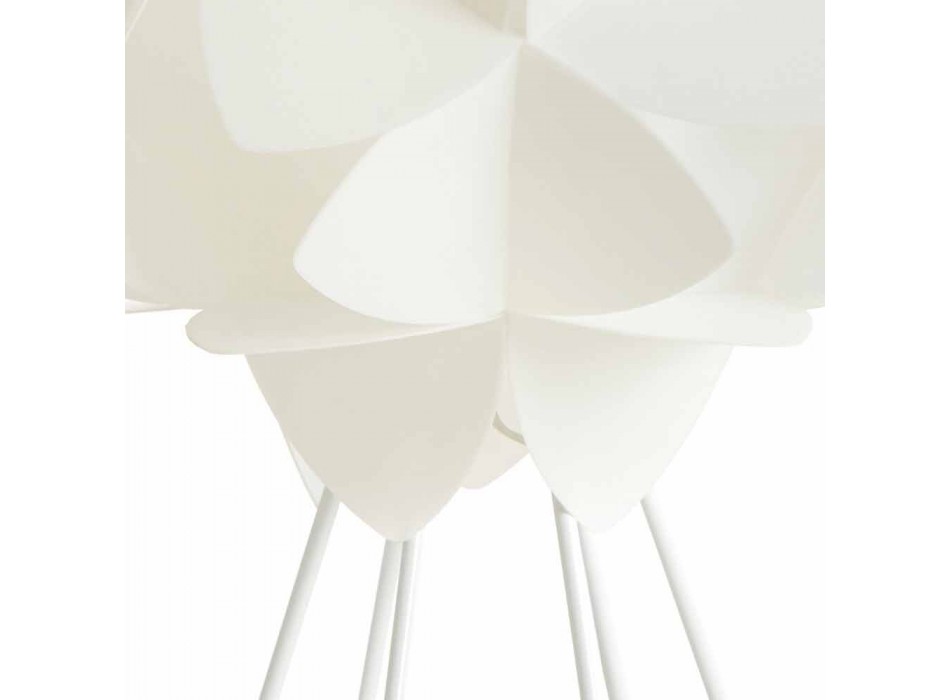 Nowoczesna perłowa biała lampa stołowa, średnica Kaly 46 cm Viadurini