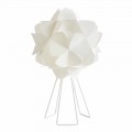 Lampa stołowa o średnicy 46 cm biała perła, Kaly
