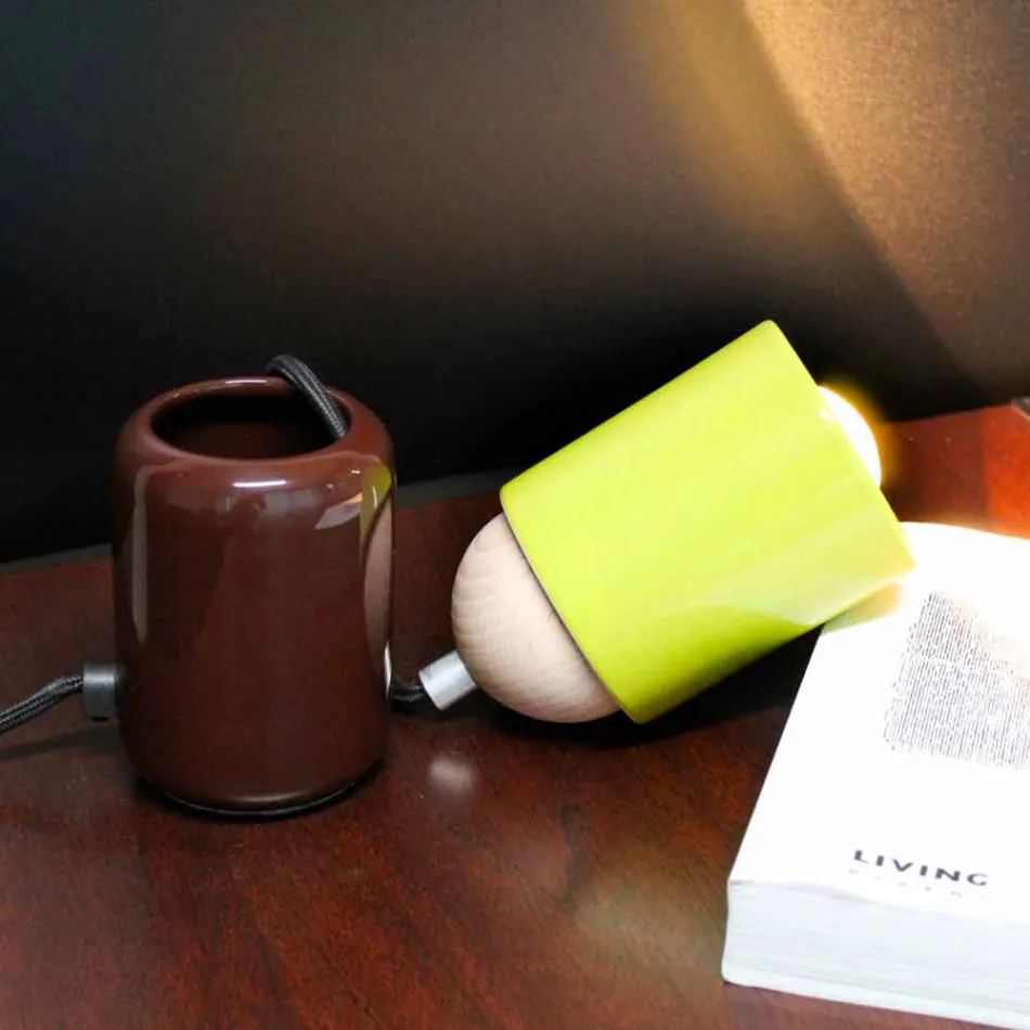 Nowoczesna ceramiczna lampa stołowa wyprodukowana we Włoszech w Azji Viadurini