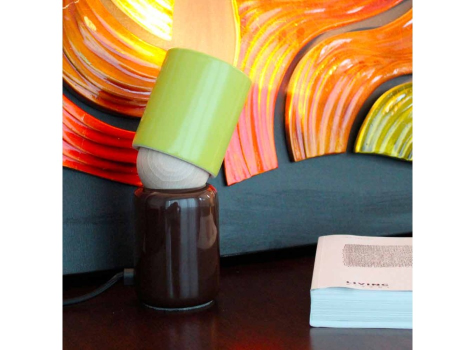Nowoczesna ceramiczna lampa stołowa wyprodukowana we Włoszech w Azji Viadurini