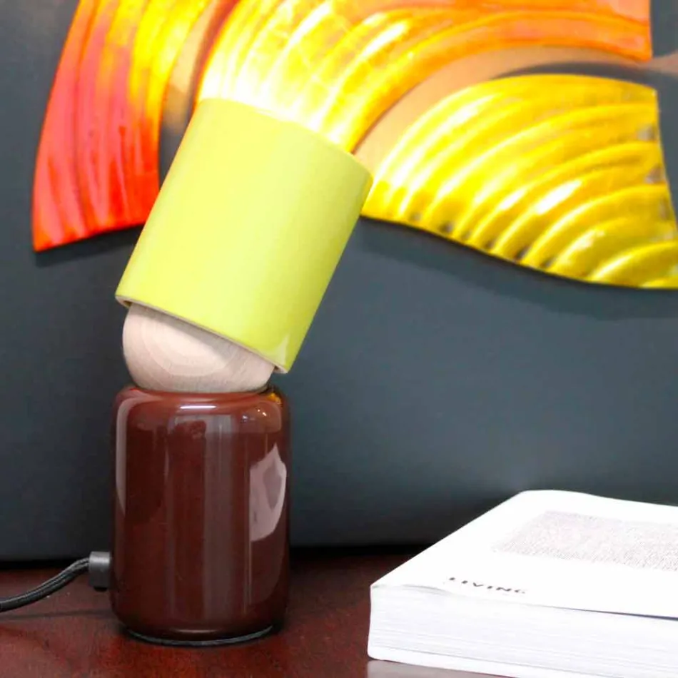 Nowoczesna ceramiczna lampa stołowa wyprodukowana we Włoszech w Azji Viadurini