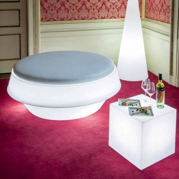 Lampa stołowa i podłogowa Slide Biała jasna kostka wykonana we Włoszech
