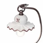 Wiejska ręcznie zdobiona ceramiczna lampa stołowa Artisan - Rzym Viadurini
