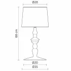 Lampa stołowa z kloszem z białej ceramiki i lnu 2 wymiary - Cadabra Viadurini
