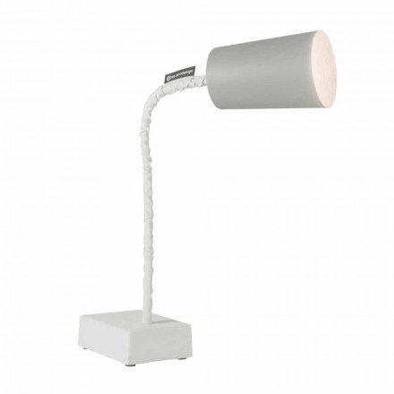 Lampa stołowa In-es.artdesign Elastyczny trzon cementu Paint T2 Viadurini