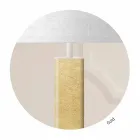 Metalowa lampa stołowa z materiałowym abażurem Made in Italy - Jump Viadurini