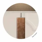 Metalowa lampa stołowa z materiałowym abażurem Made in Italy - Jump Viadurini