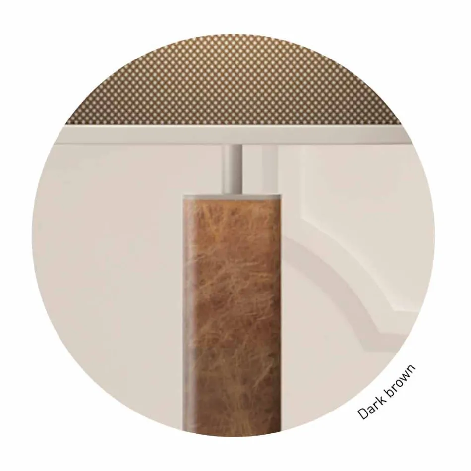 Metalowa lampa stołowa z materiałowym abażurem Made in Italy - Jump Viadurini