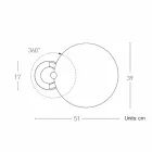 Lampa stołowa z chromu lub czarnego metalu z diodą LED Made in Italy - Orlando Viadurini