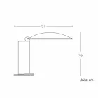 Lampa stołowa z chromu lub czarnego metalu z diodą LED Made in Italy - Orlando Viadurini