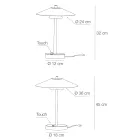 Lampa stołowa Mira Metal z różnymi wykończeniami, wyprodukowana we Włoszech Viadurini
