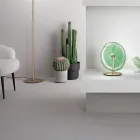 Lampa stołowa z metalu i szkła ozdobiona koncentrycznymi liniami - Hackberry Viadurini