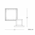 Lampa stołowa z mosiądzu i żywicy z marmurową podstawą Made in Italy - Quizza Viadurini