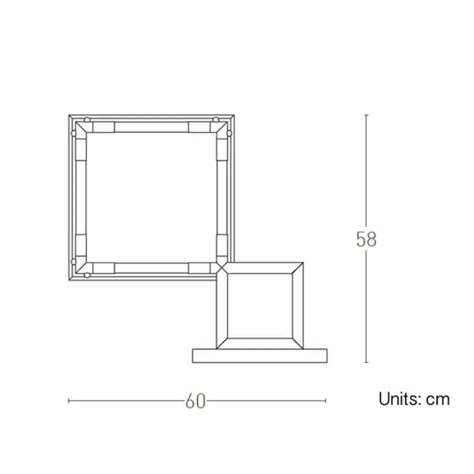 Lampa stołowa z mosiądzu i żywicy z marmurową podstawą Made in Italy - Quizza Viadurini