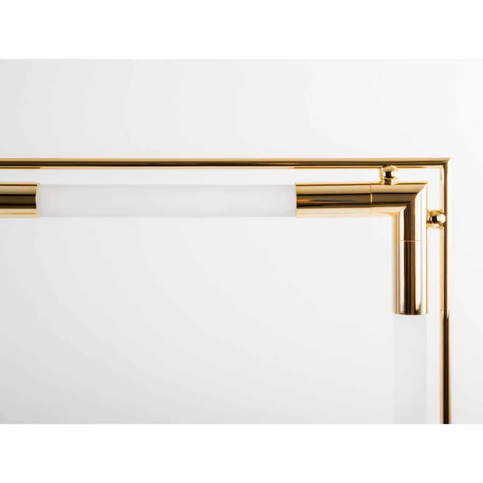 Lampa stołowa z mosiądzu i żywicy z marmurową podstawą Made in Italy - Quizza Viadurini