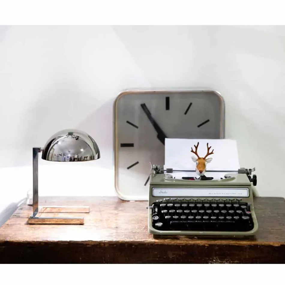 Lampa stołowa z mosiądzu z wykończeniem złotym lub palladowym Made in Italy - Adana Viadurini