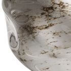 Lampa stołowa z ciemnego mosiądzu i kamiennego szkła Made in Italy - Bottega Viadurini