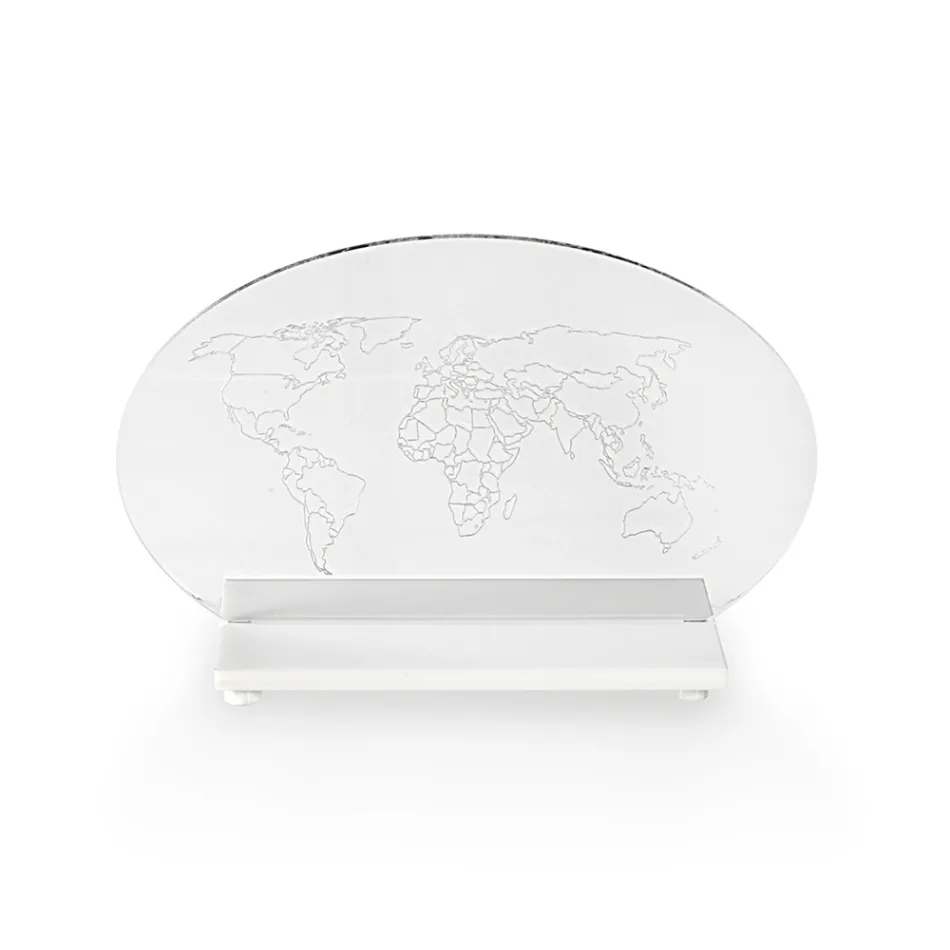 Lampa stołowa zasilana diodami LED z pleksi Made in Italy - Roszpunka Viadurini