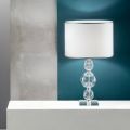 Lampa stołowa ze szkła rzemieślniczego i metalu w klasycznym stylu - Mindful