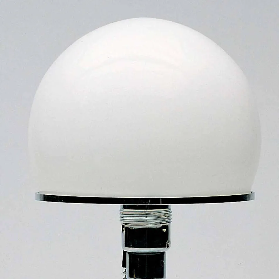 Szklana lampa stołowa z opalizującym kloszem Made in Italy - Dacca Viadurini