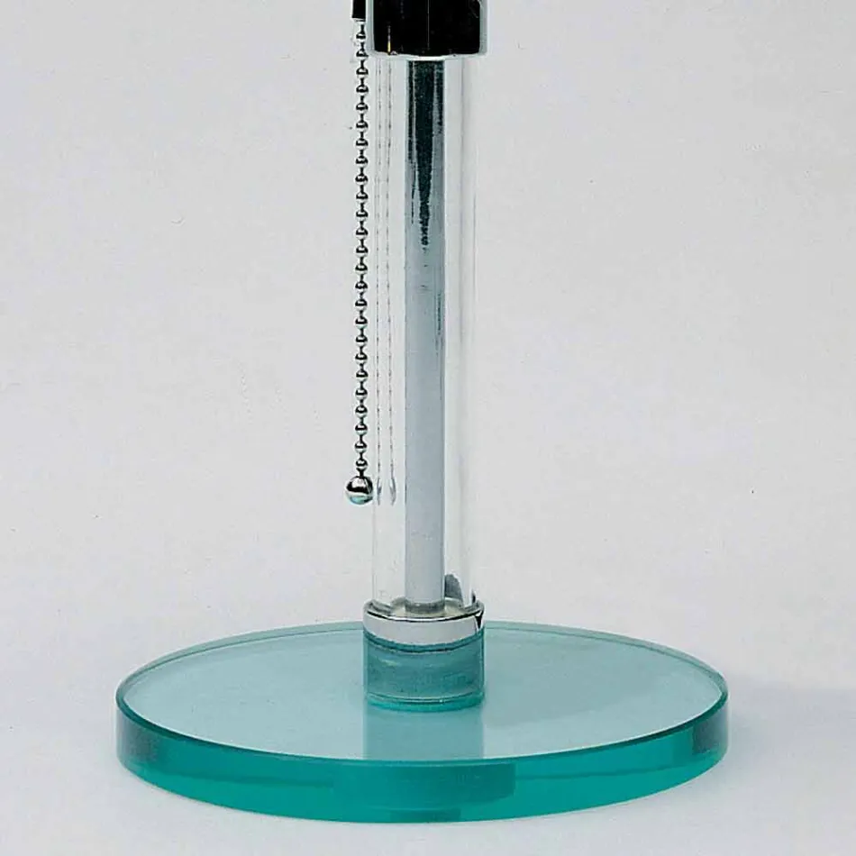 Szklana lampa stołowa z opalizującym kloszem Made in Italy - Dacca Viadurini