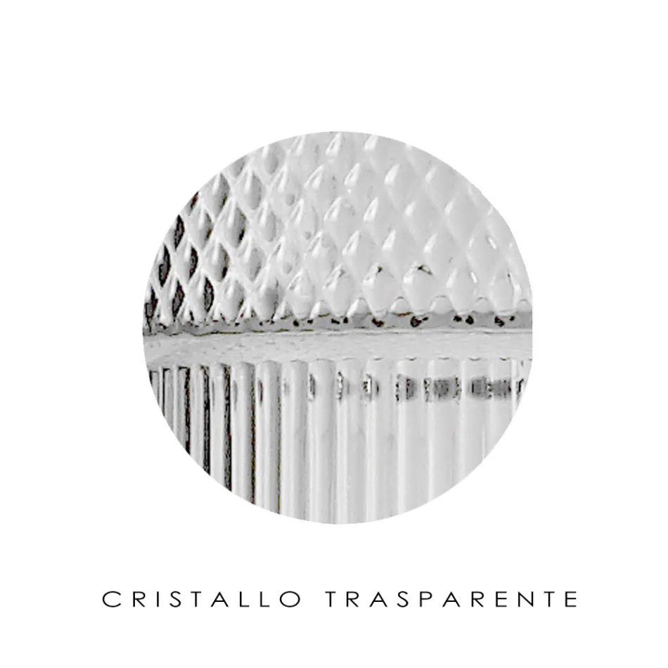 Lampa stołowa z ręcznie dmuchanego szkła w Wenecji i metalu - Satomi Viadurini