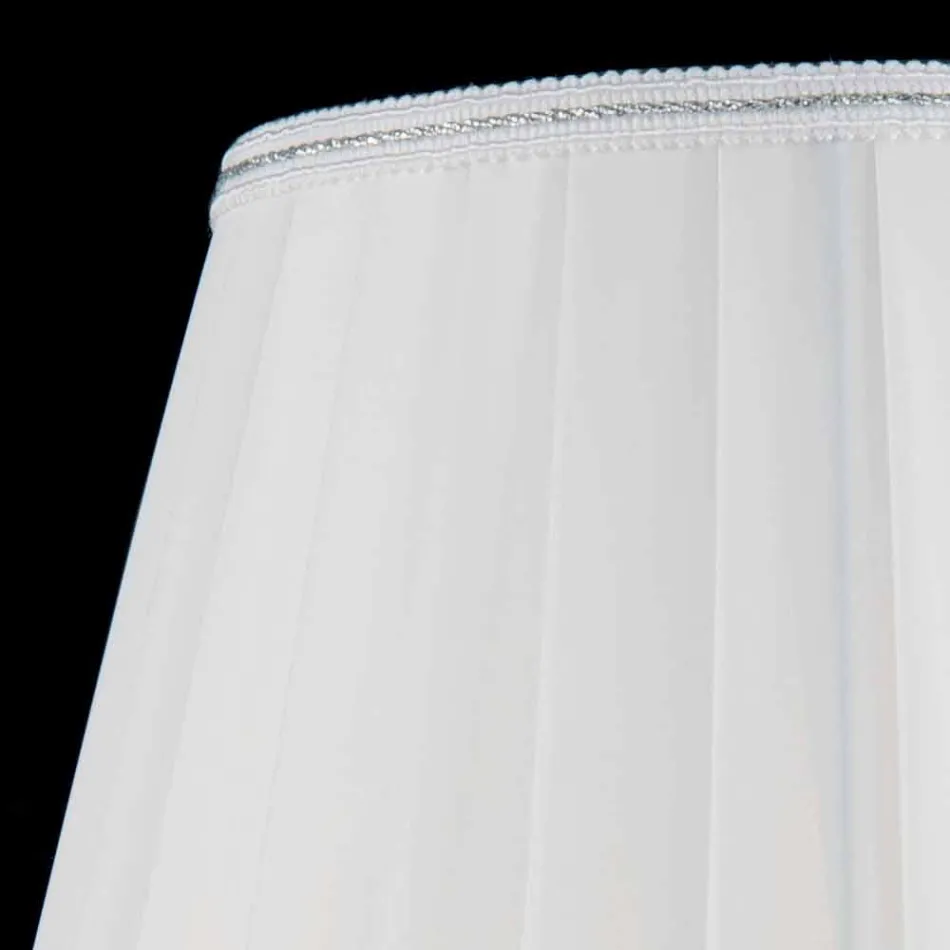 Lampa w przejrzysty tabeli szkła i kryształu Ivy, wykonane we Włoszech Viadurini