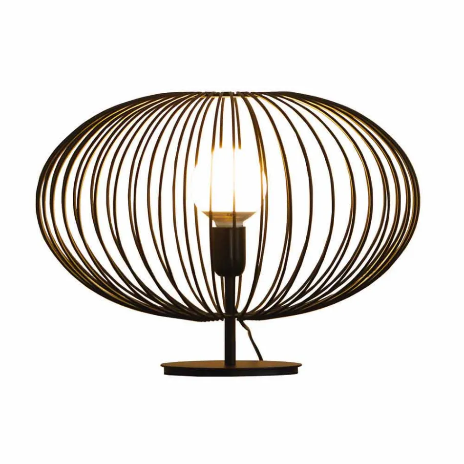 Nowoczesna lampa stołowa z malowanej stali, Ø48xH35 cm, Gabriella Viadurini