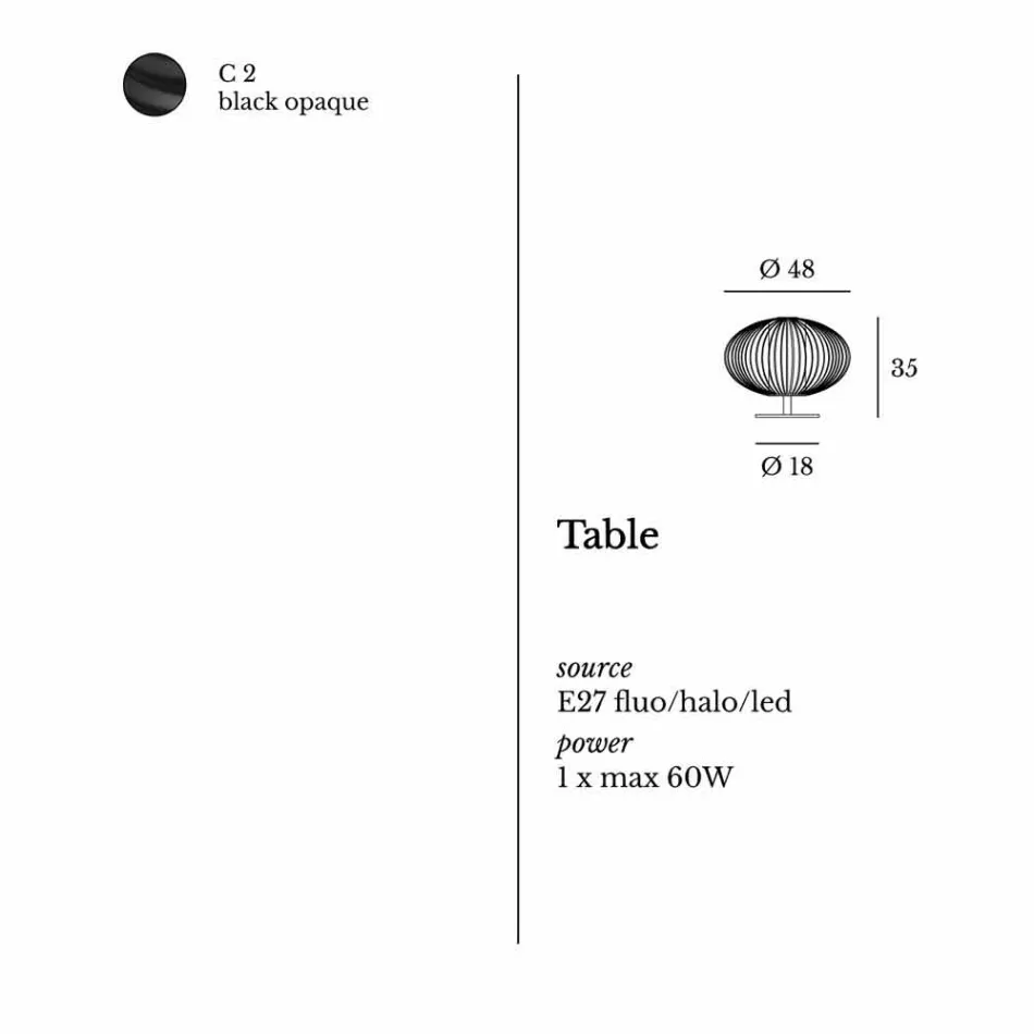 Nowoczesna lampa stołowa z malowanej stali, Ø48xH35 cm, Gabriella Viadurini