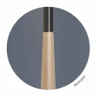 Nowoczesna lampa stołowa z metalu, drewna i organzy Made in Italy - Boom Viadurini