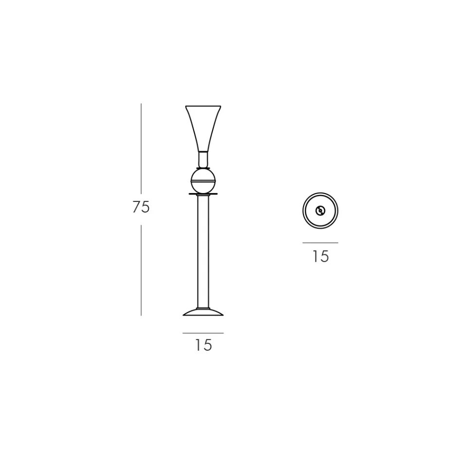 Wielokolorowa aluminiowa lampa stołowa Slide Carmen, wyprodukowana we Włoszech Viadurini