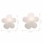 Nowoczesna lampa stołowa lub podłogowa z białego plastiku - Fiorestar Viadurini