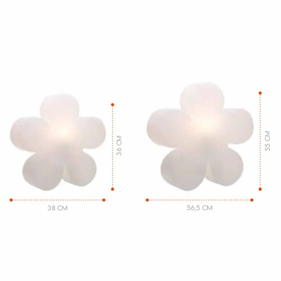 Nowoczesna lampa stołowa lub podłogowa z białego plastiku - Fiorestar Viadurini