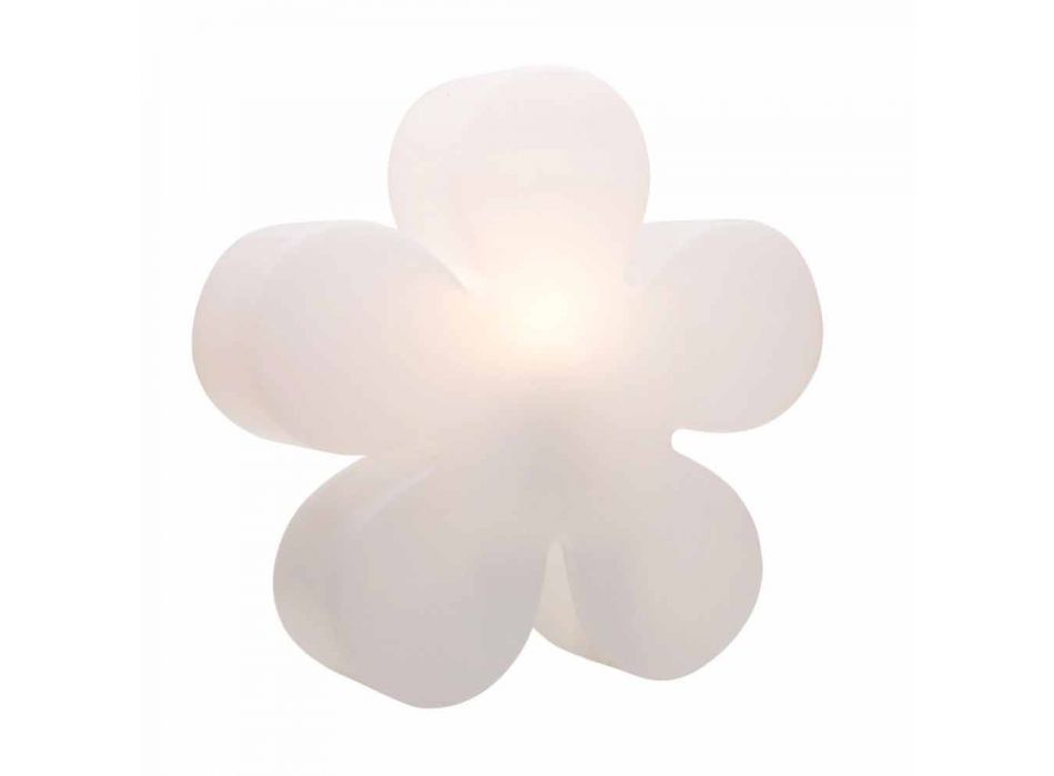 Nowoczesna lampa stołowa lub podłogowa z białego plastiku - Fiorestar Viadurini
