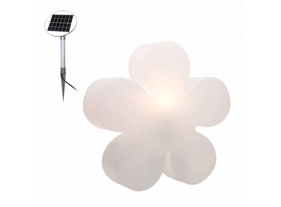 Nowoczesna lampa stołowa lub podłogowa z białego plastiku - Fiorestar Viadurini